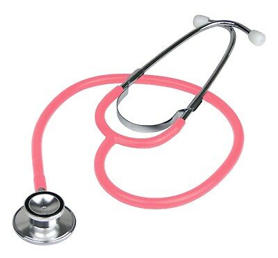 Brand New Double Dual Head Pink Stethoscope In Box